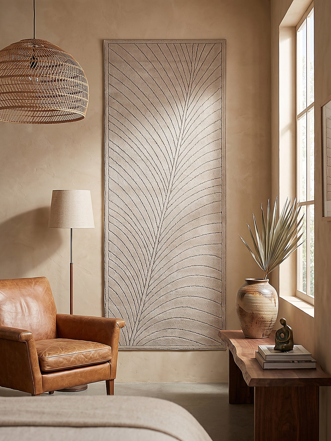 Teppich Beige als Wandteppich_