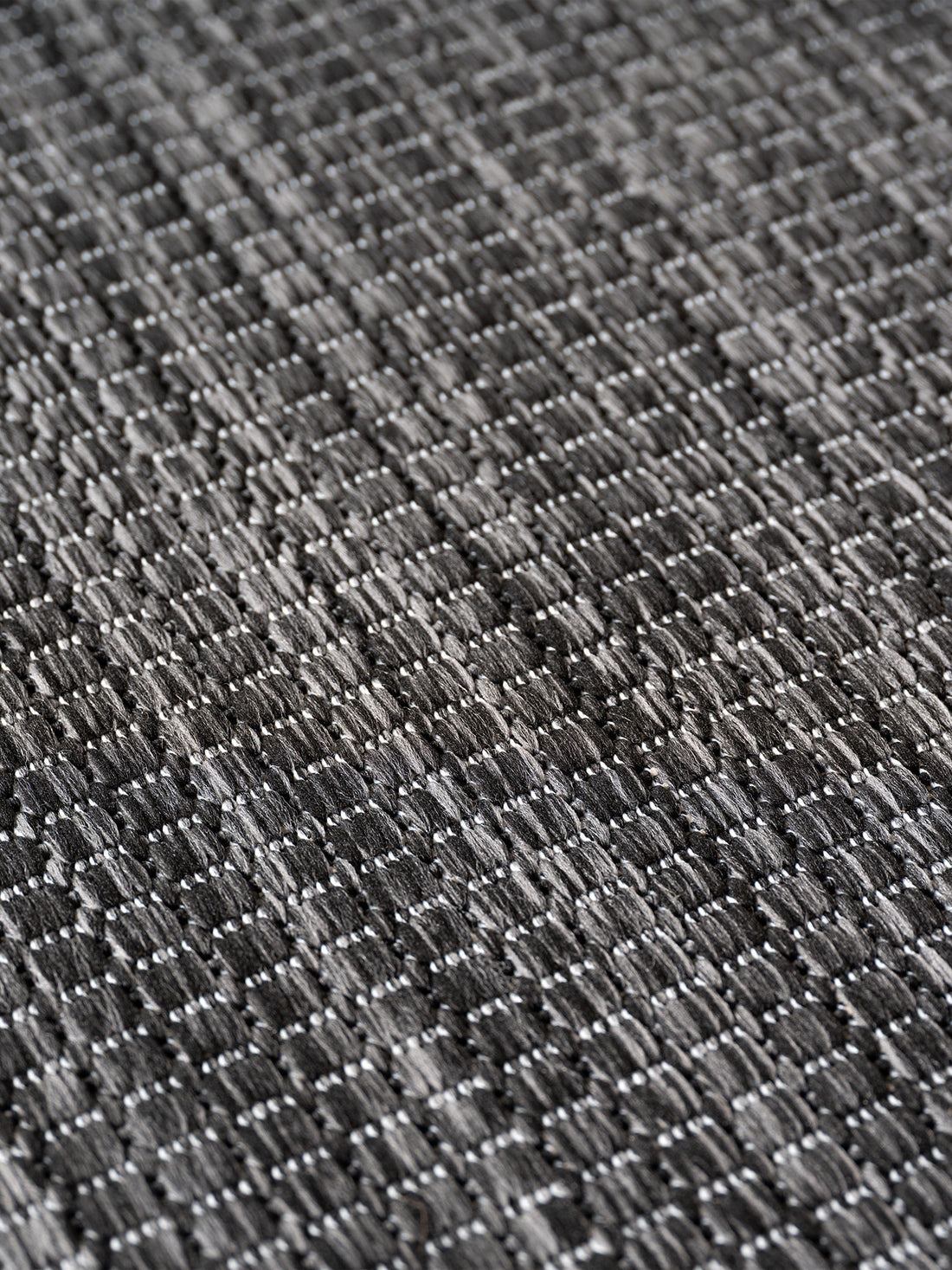 Teppich Anthrazit rechteckig Polypropylen (Flachgewebe) Interieur