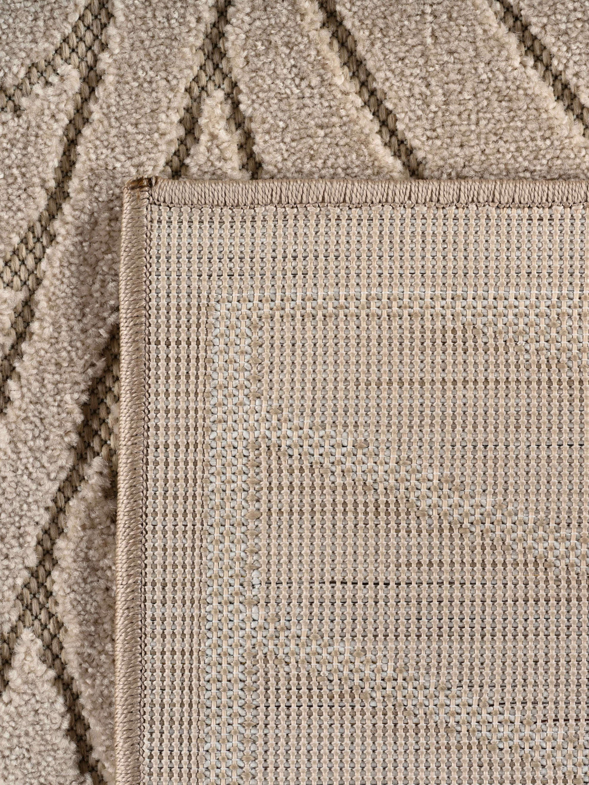 Teppich Beige rechteckig Polypropylen (Kurzflor) Designteppich Kollektion ENGADIN Wohnraum_