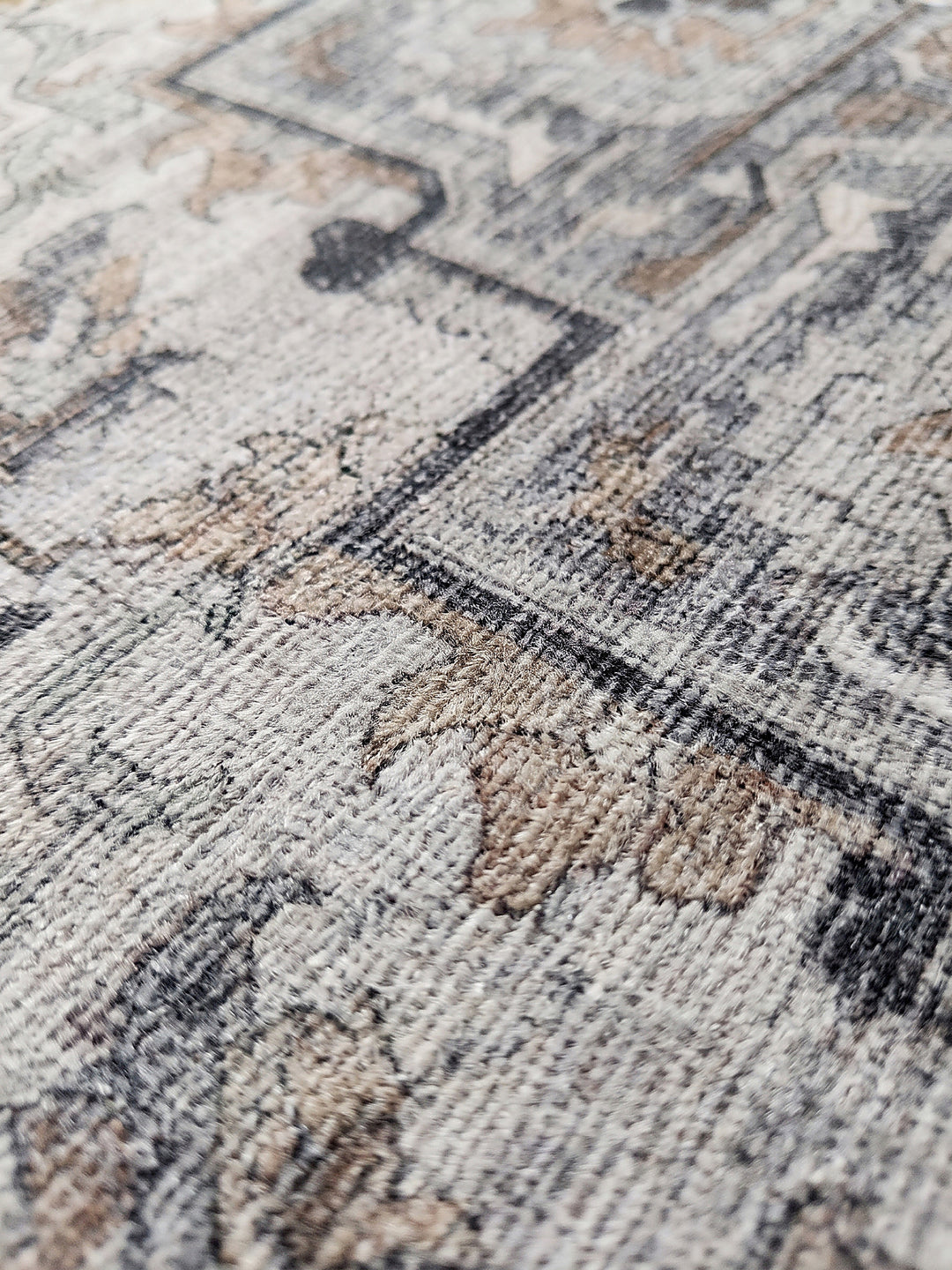 Teppich Beige-Grau Farbdetail Muster_