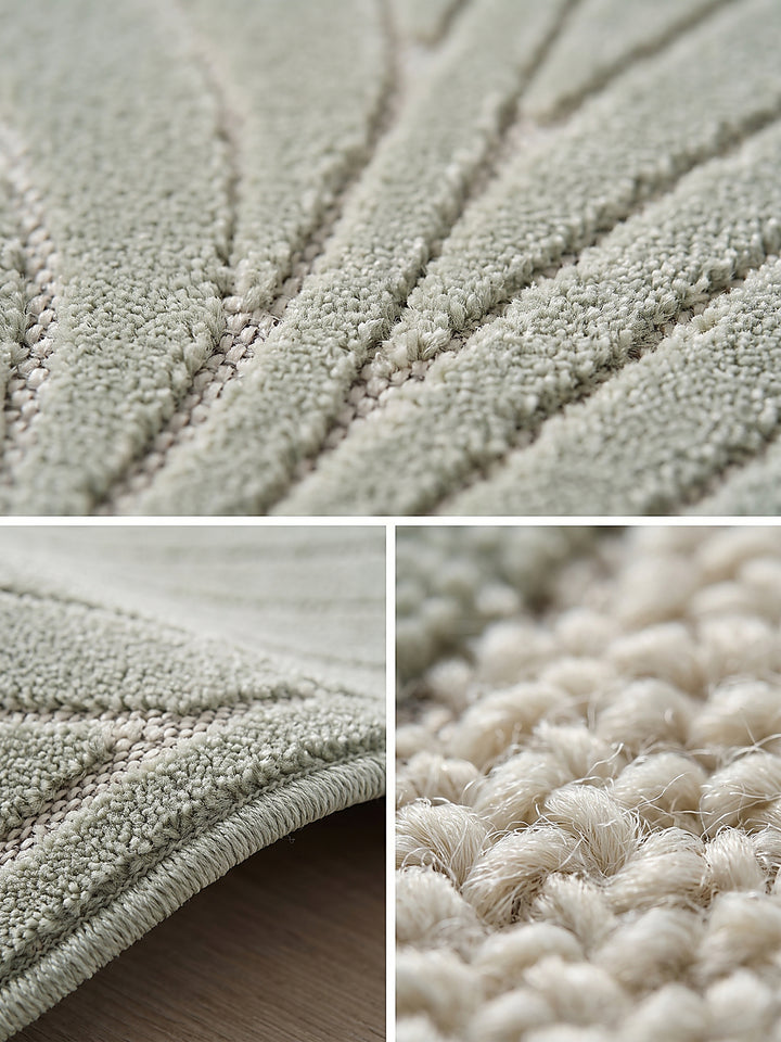 Teppich Salbeigrün Farbdetail Muster_