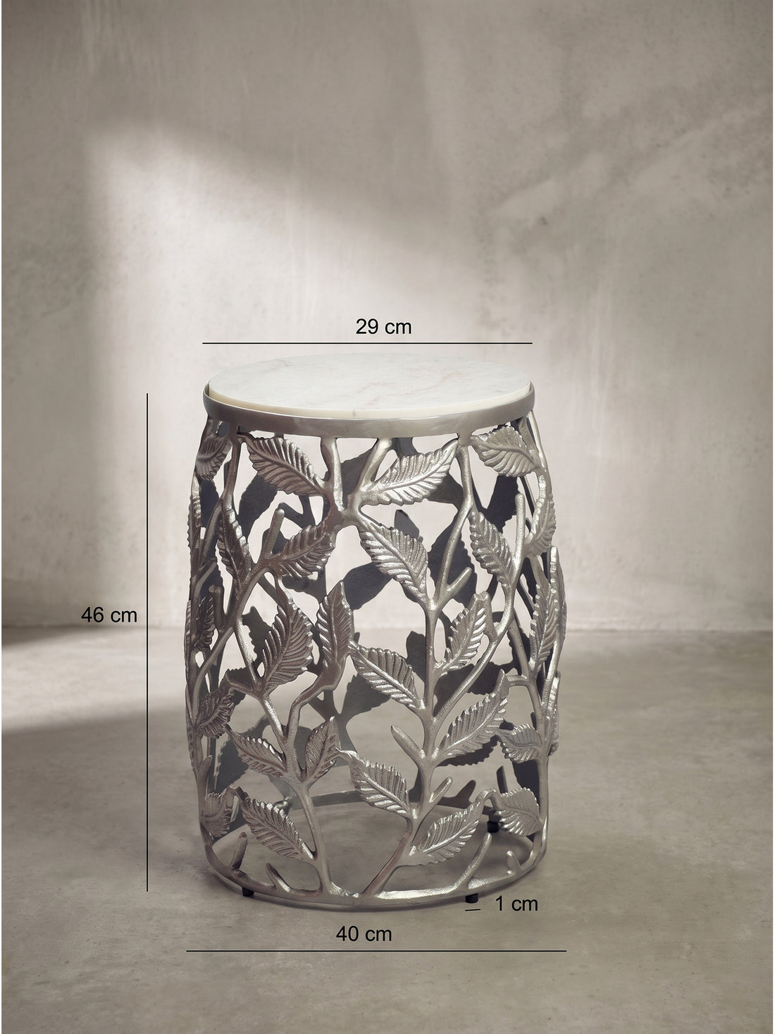 Maßzeichnung ALASSIO – Silber-Weiß