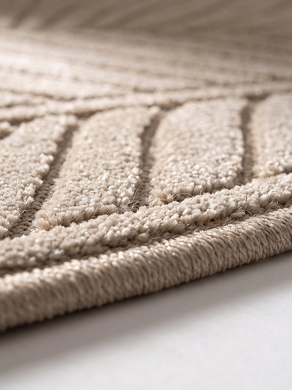 Teppich Beige Florhöhe Profil_