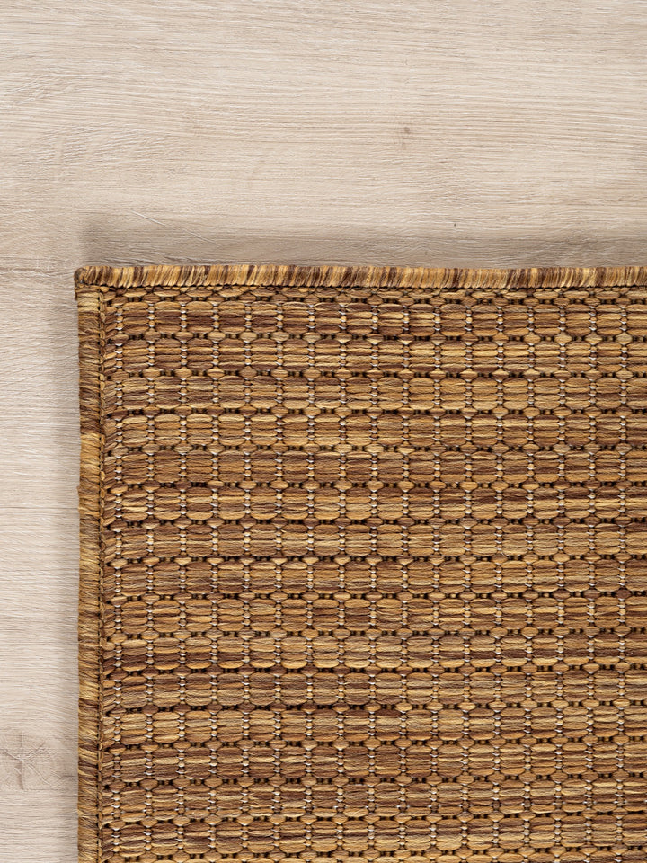 Teppich Ockerbraun Läufer Polypropylen (Flachgewebe) Designteppich Kollektion Wohnraum_