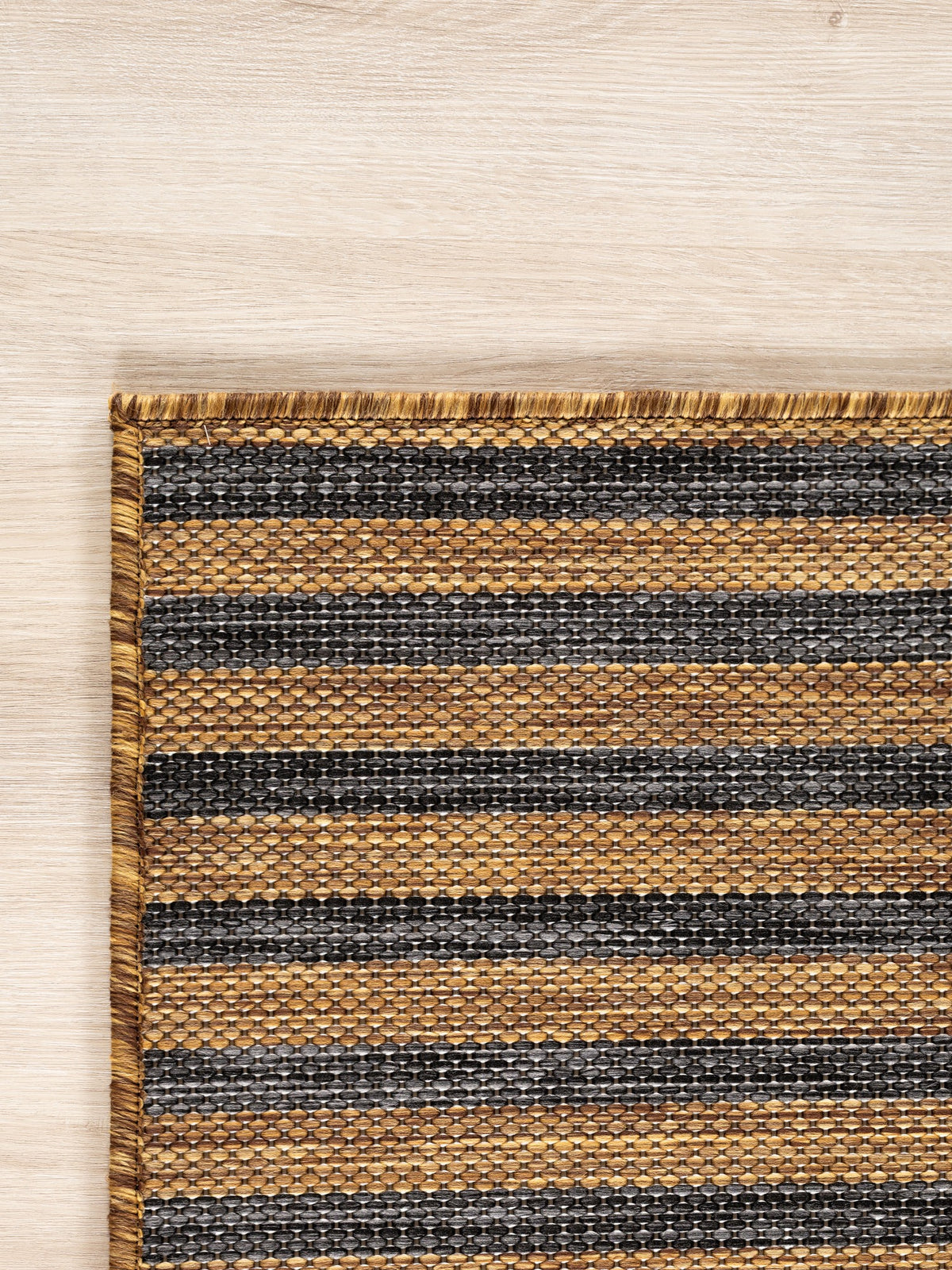 Teppich Braun-Schwarz rund Polypropylen (Flachgewebe) Designteppich Kollektion Wohnraum