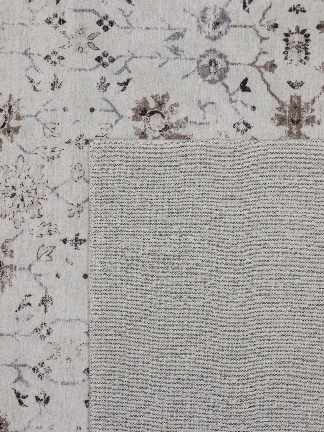 Teppich Creme rechteckig Polyester (Kurzflor) Interieur Wohnaccessoire Dekor