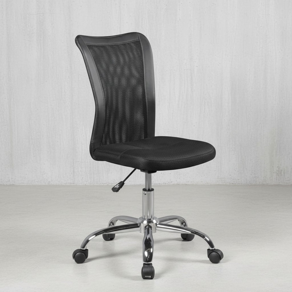 Kinderdrehstuhl Schreibtisch_ ergonomisch_ Netz_ höhenverstellbar_ bis 30 kg_ in Pink/Schwarz_ Blau/Schwarz - KADIMA DESIGN_Farbe_ Schwarz_ Größe_ 60x60x100 cm_
