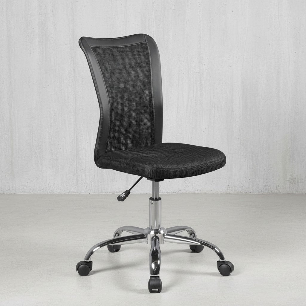 Kinderdrehstuhl Schreibtisch_ ergonomisch_ Netz_ höhenverstellbar_ bis 30 kg_ in Pink/Schwarz_ Blau/Schwarz - KADIMA DESIGN_Farbe_ Schwarz_ Größe_ 60x60x100 cm_