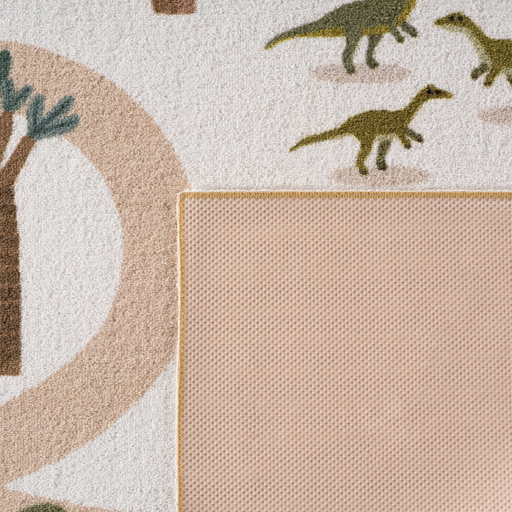 Teppich Creme rechteckig Polyester Spielteppich / Kindermotiv Einrichtung Wohnidee Bodenbelag TINO_