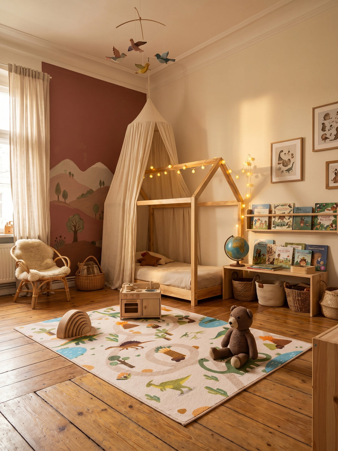 Teppich Beige rechteckig Wohnidee gemütlich_