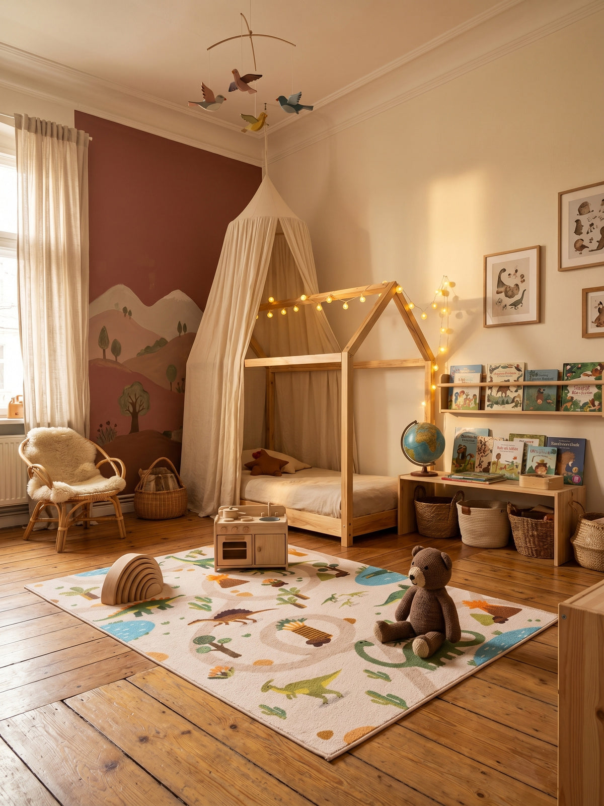 Teppich Beige rechteckig Wohnidee gemütlich_