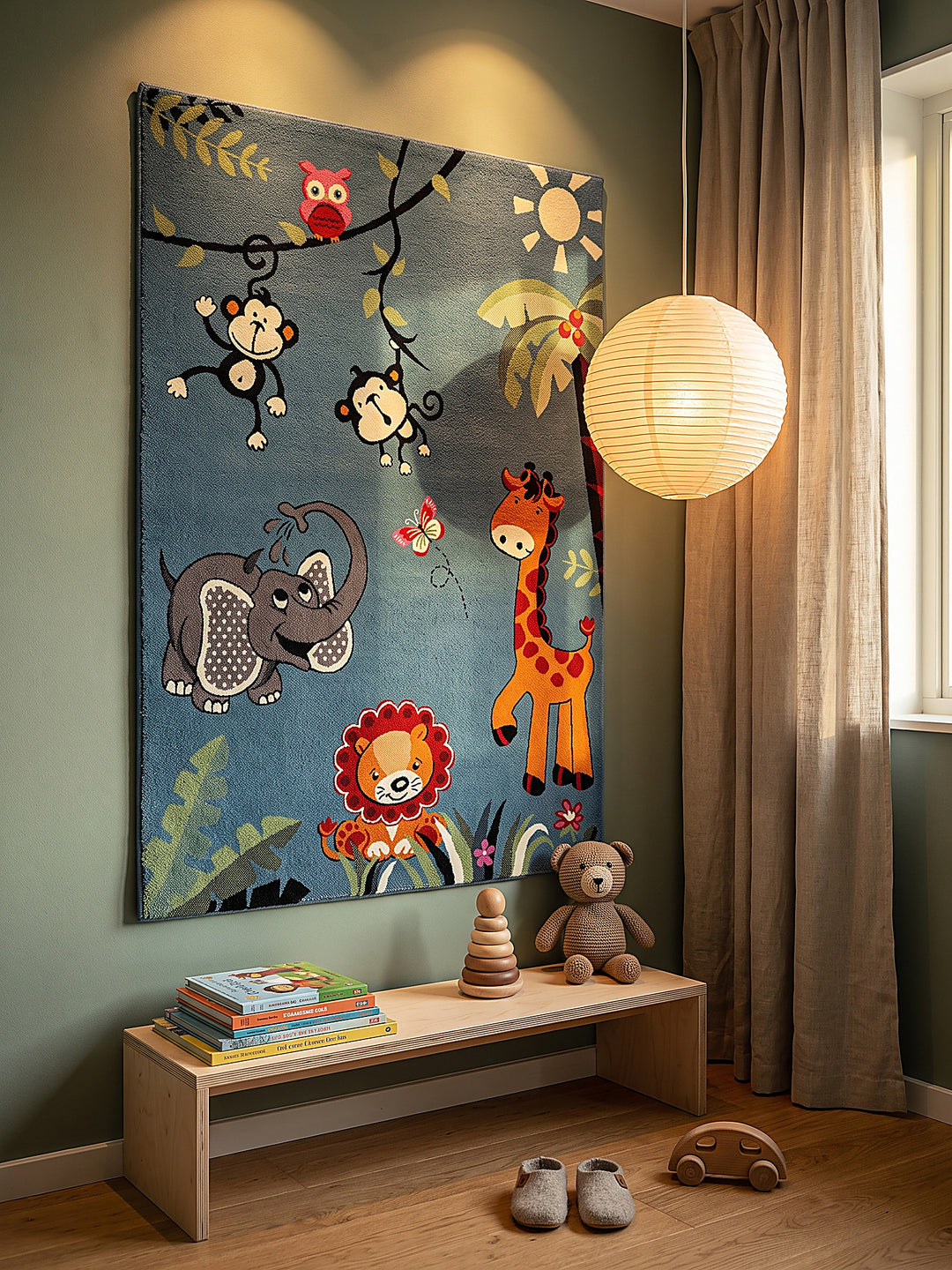 Teppich Blau als Wandteppich_