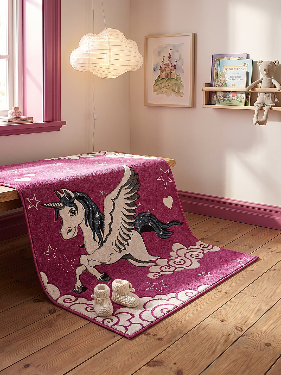 Teppich Fuchsia rechteckig Editorial Styling_