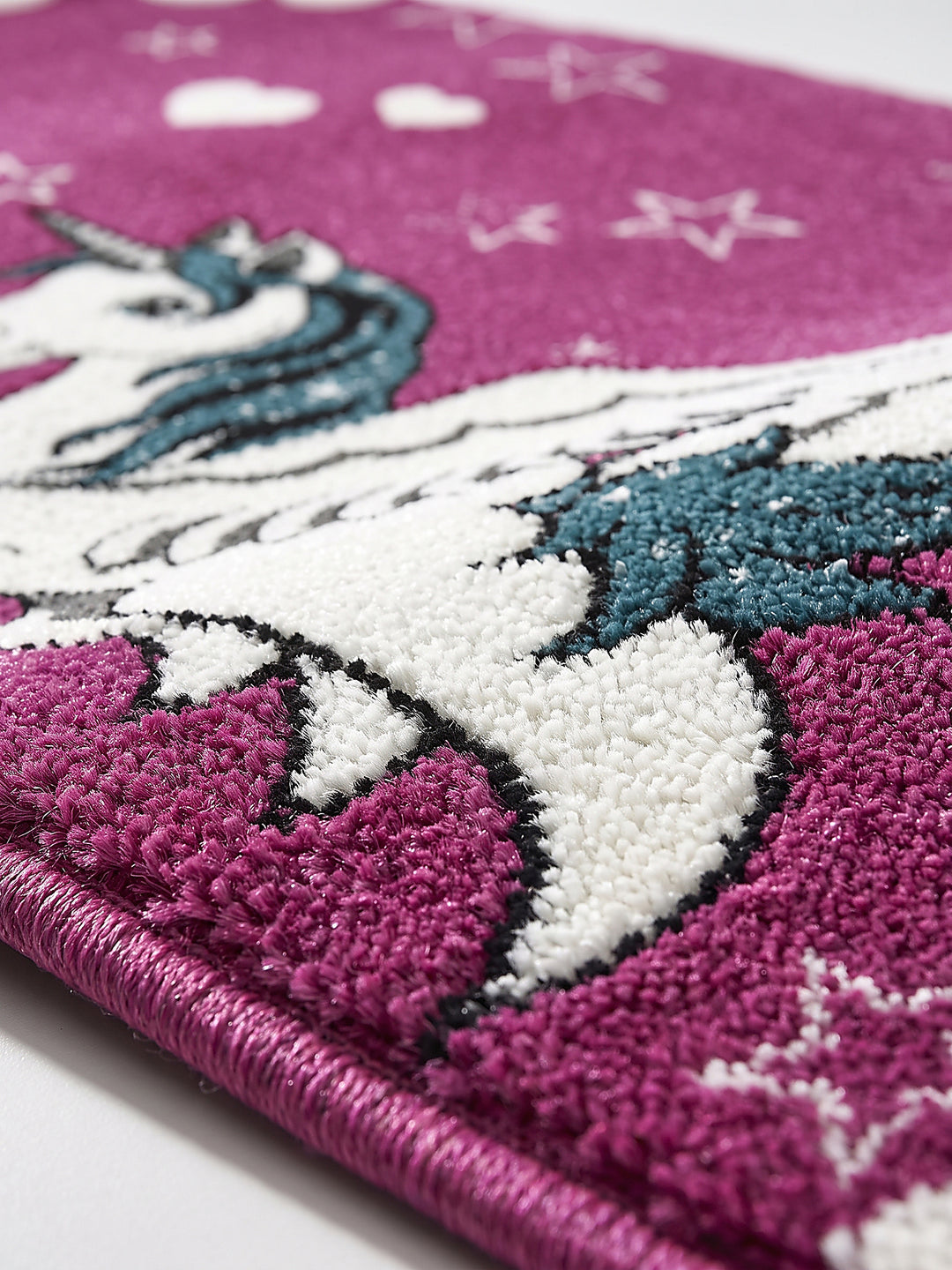 Teppich Fuchsia Webstruktur Nahaufnahme_