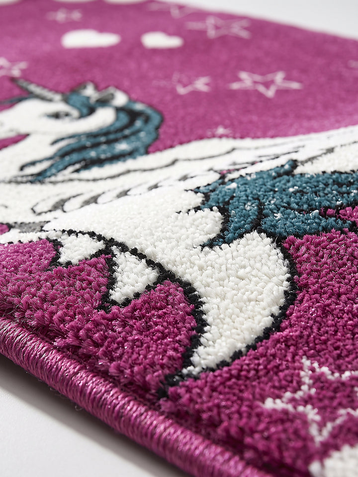 Teppich Fuchsia Webstruktur Nahaufnahme_