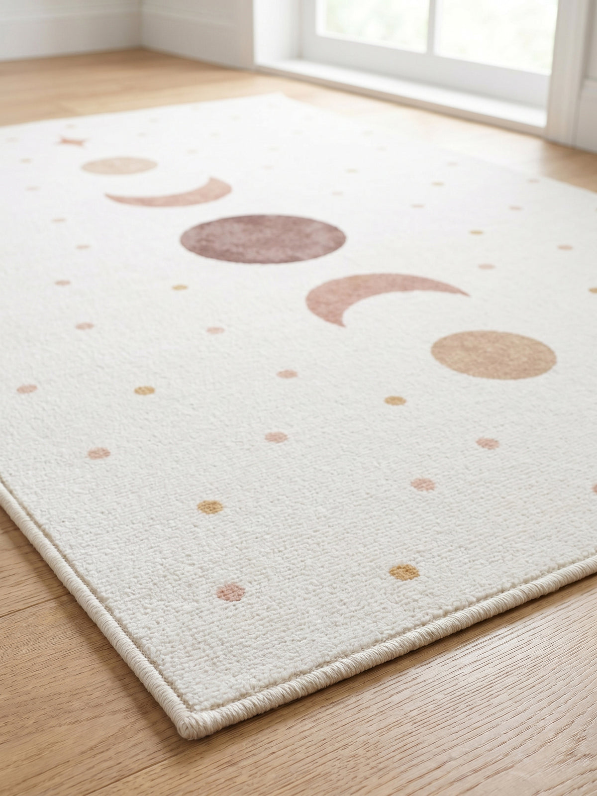 Teppich Creme rechteckig Farbdetail Muster_
