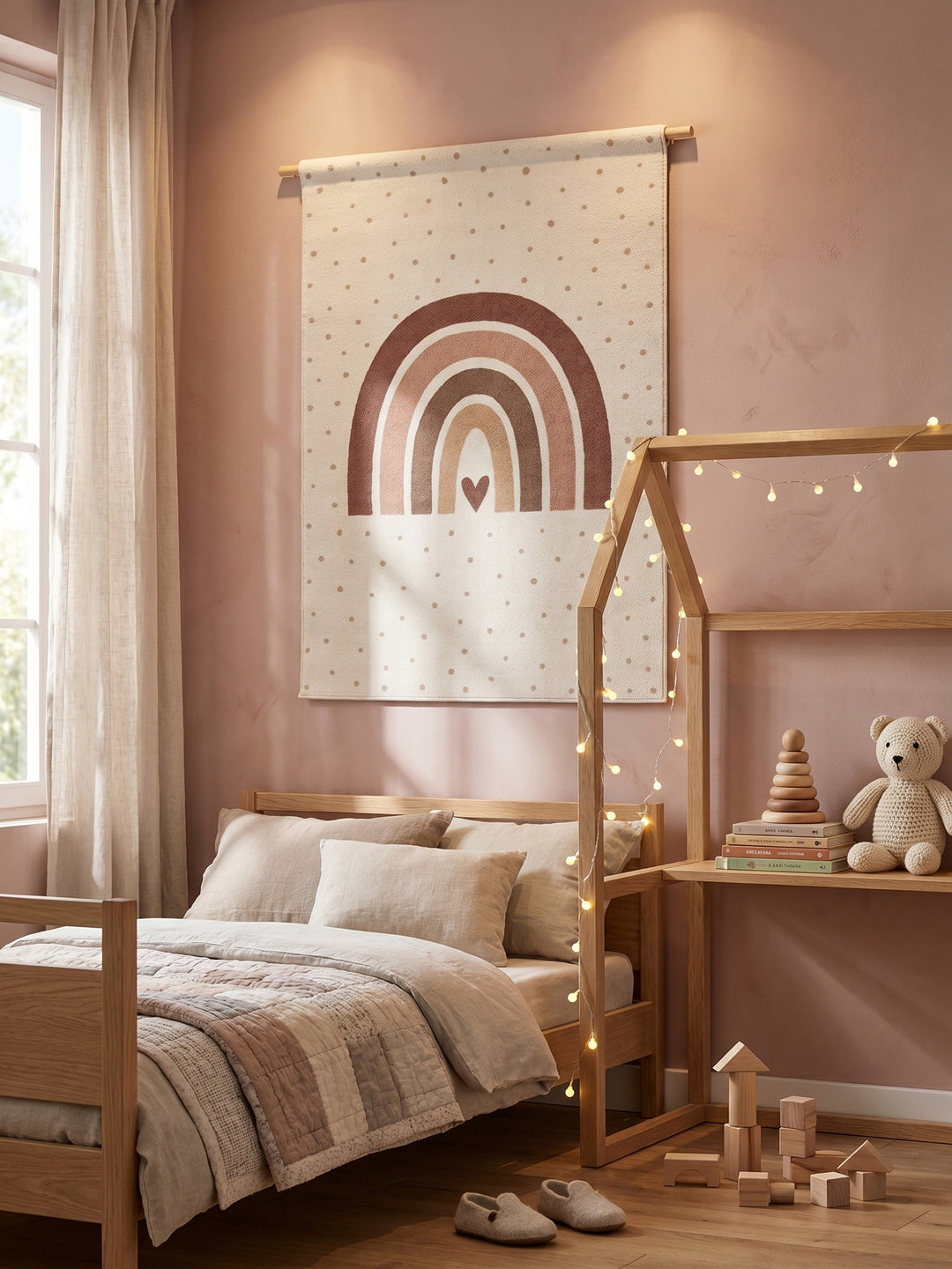 Teppich Creme rechteckig Wandteppich Wanddeko_