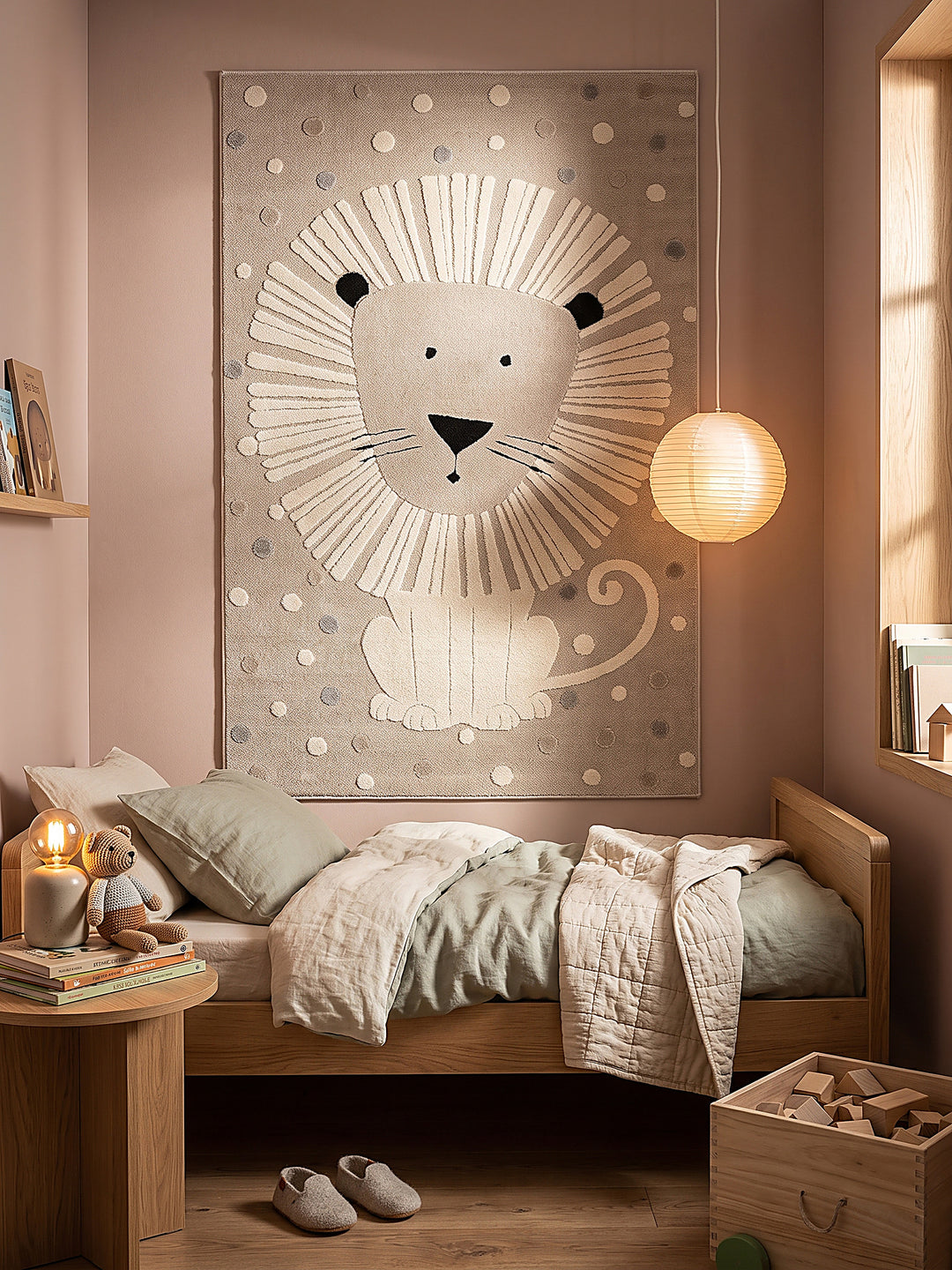 Teppich Beige als Wandteppich_