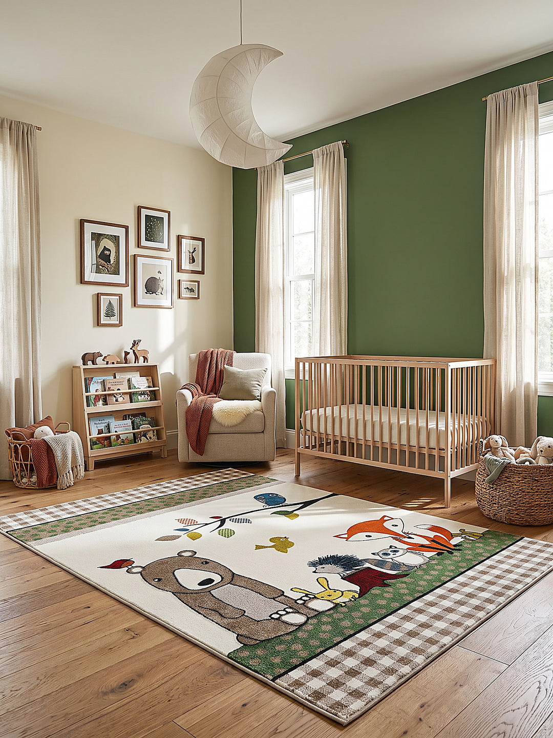 Teppich Creme rechteckig im modernen Wohnzimmer_