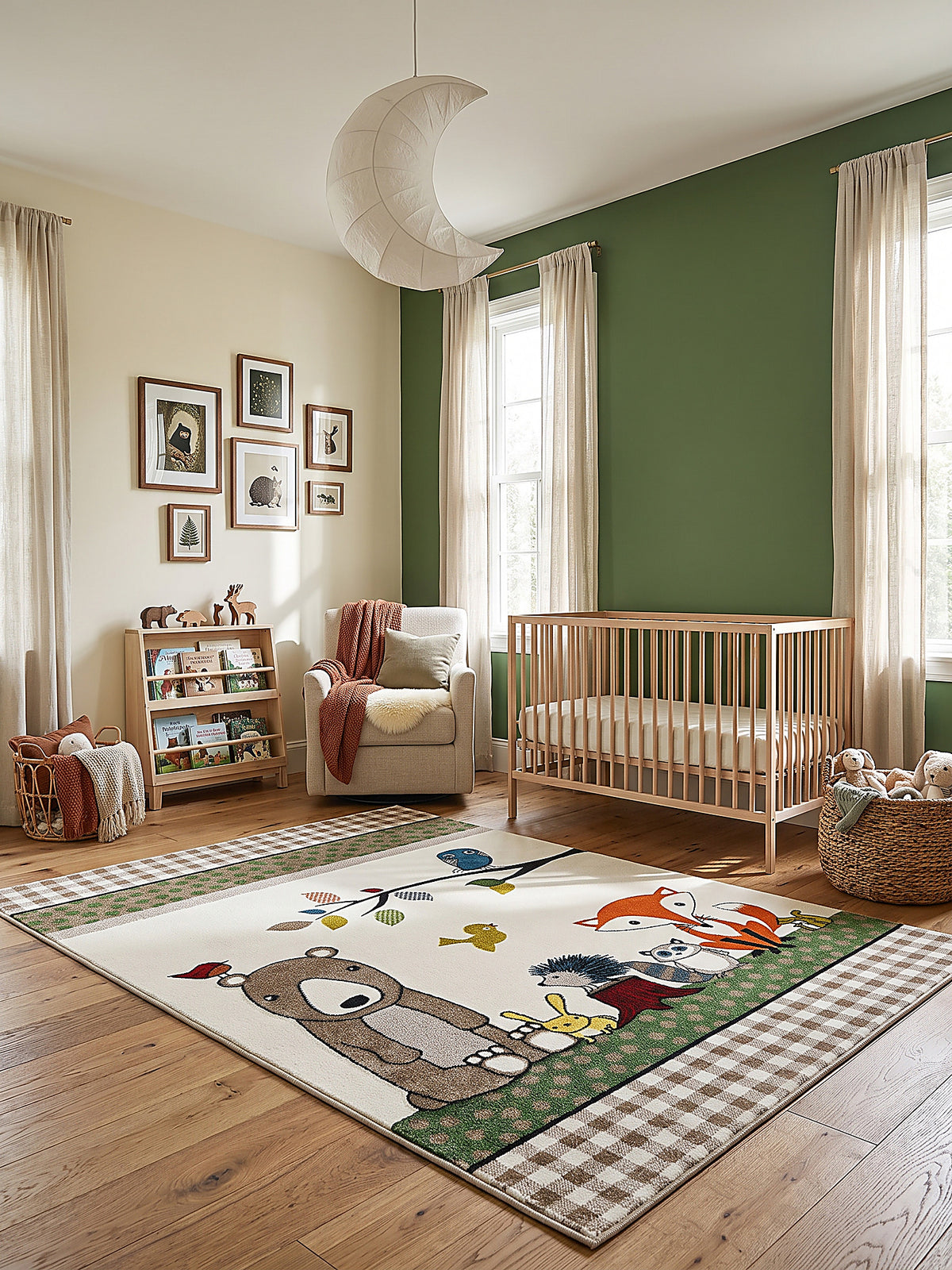 Teppich Creme rechteckig im modernen Wohnzimmer_