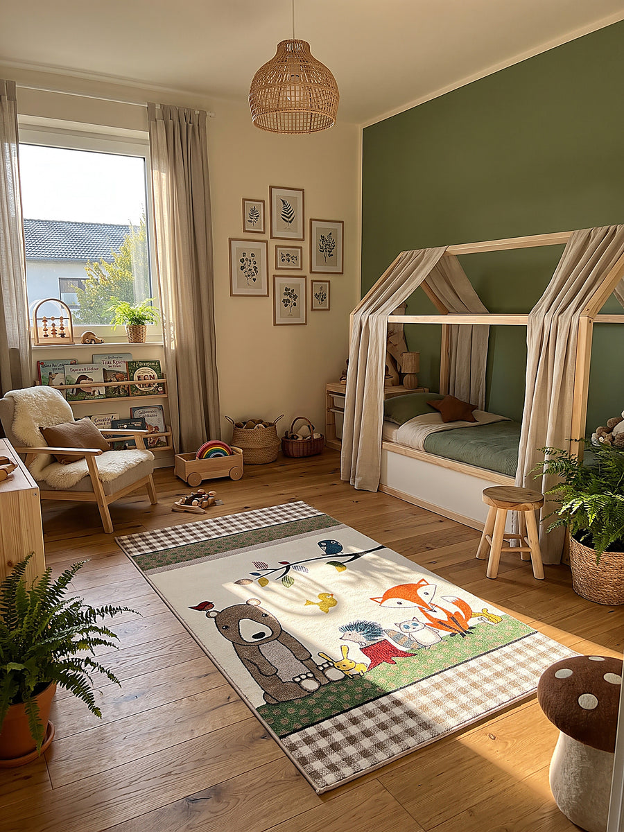 Teppich Creme Läufer im modernen Wohnzimmer_