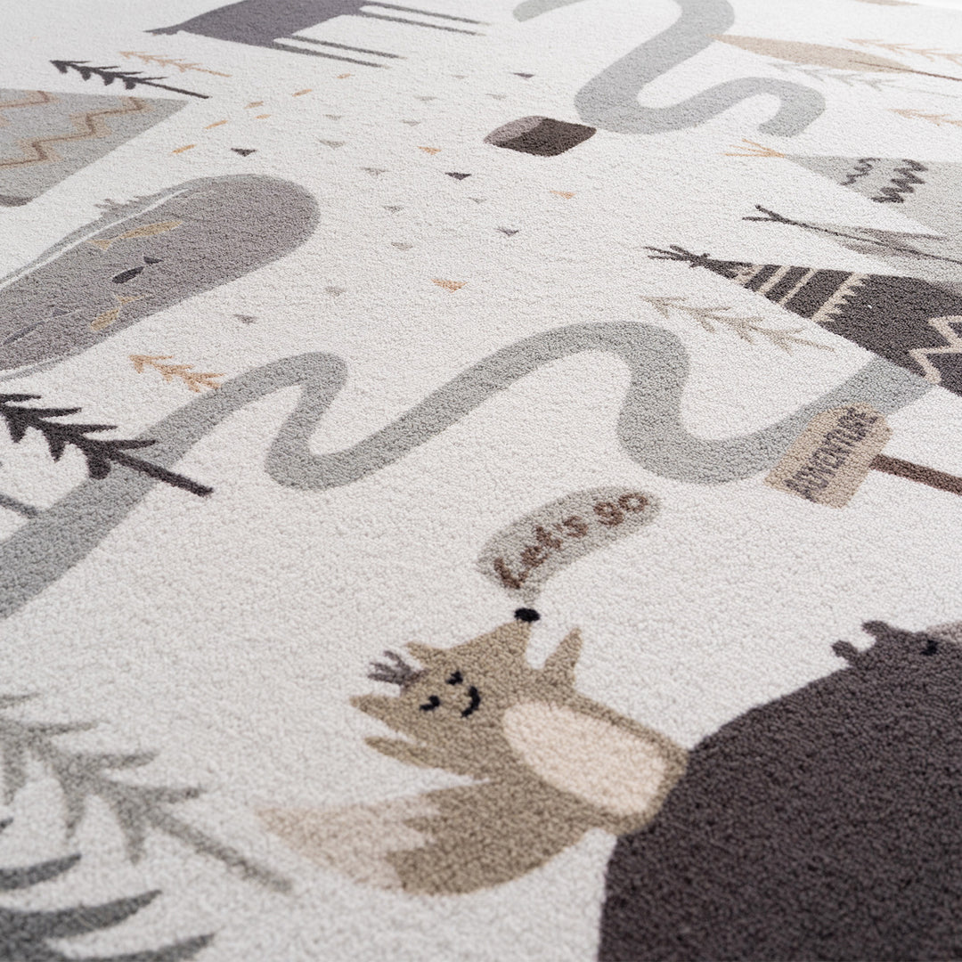Teppich Creme rund Polyester Raumgestaltung Inneneinrichtung Spielteppich / Natur TINO 160x160_
