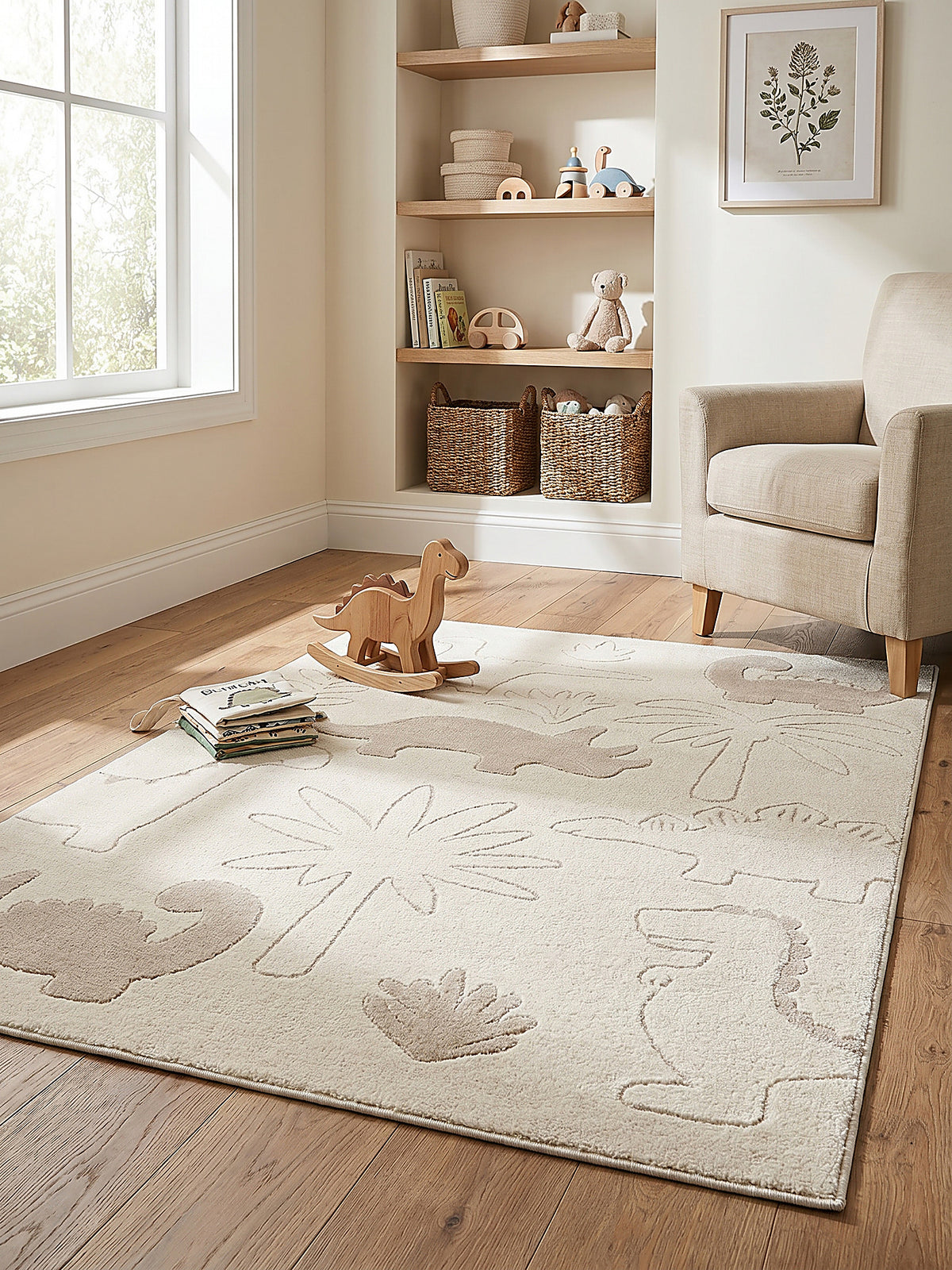 Teppich Creme Farbdetail Muster