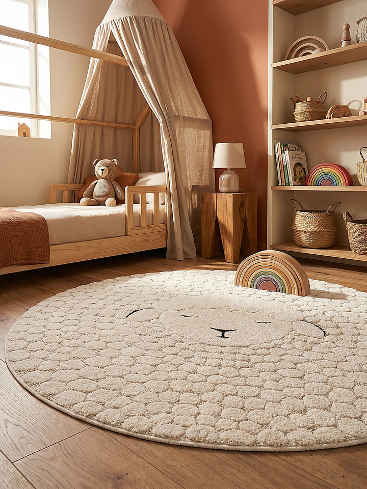 Teppich Creme Textur Nahaufnahme_
