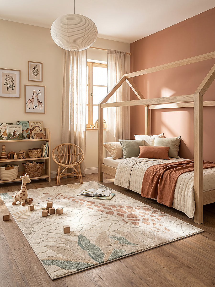 Teppich Creme Läufer im modernen Wohnzimmer_