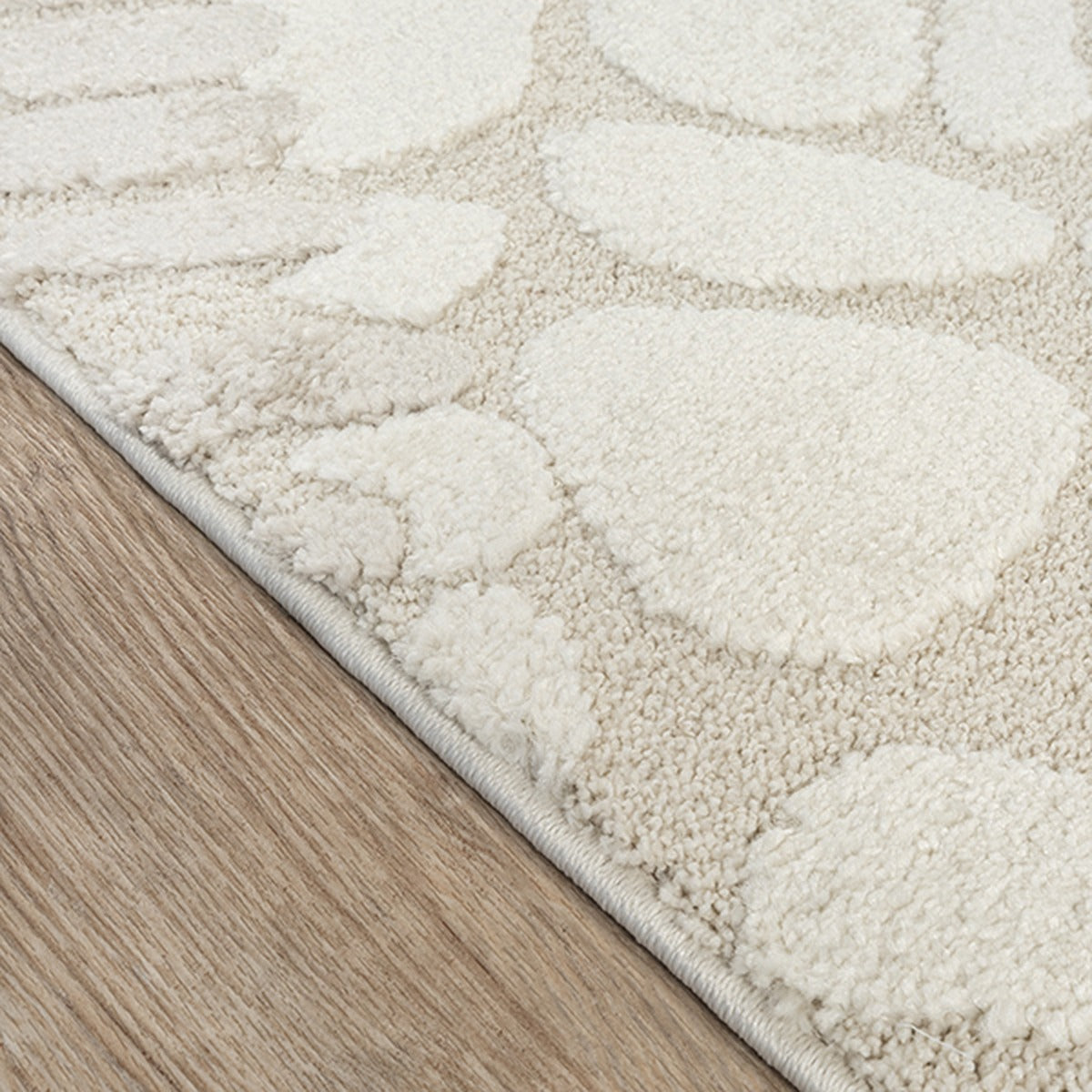 Teppich Kurzflor Creme kinder Polyester für puristische Einrichtung Kollektion VELT