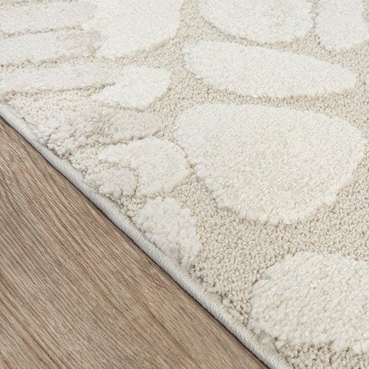Teppich Kurzflor Creme kinder Polyester für puristische Einrichtung Kollektion VELT_