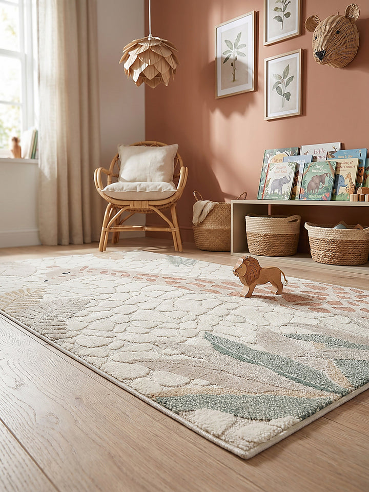 Teppich Creme Textur Nahaufnahme_