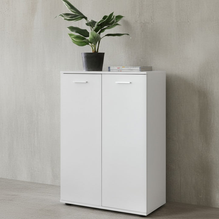Kommode Anrichte - Sideboard_ Holz_ Flurschrank mit Türen_ modernes Design - KADIMA DESIGN_Größe_ 71x35x104 cm_