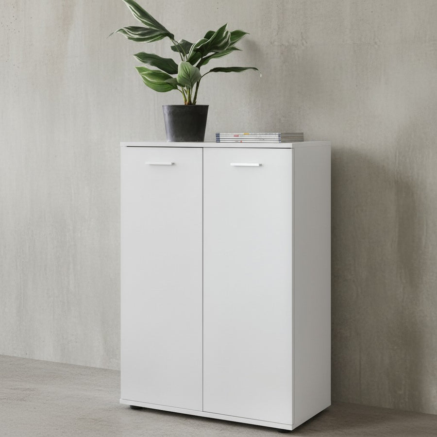 Kommode Anrichte - Sideboard_ Holz_ Flurschrank mit Türen_ modernes Design - KADIMA DESIGN_Größe_ 71x35x104 cm_