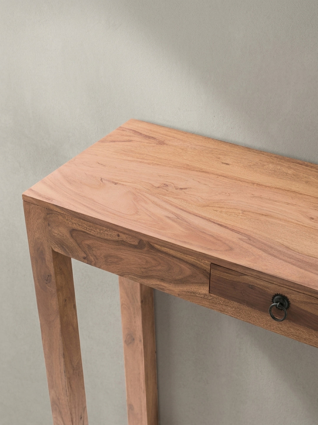 Konsolentische Sheesham Massivholz natur mit Schublade und Ablagefach 40x120x70 cm modern Design Möbel hochwertig Home Office Wohnzimmer Einrichtung Inspiration Wohnen Interior Zuhause_