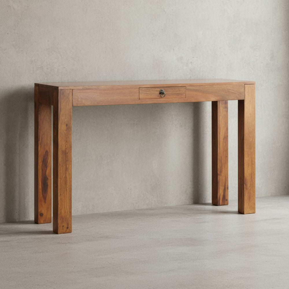 Konsolentisch "NAKO"_ Landhausstil_ Schublade_ Akazienholz_ 40 cm Tiefe_ vielseitig einsetzbar - KADIMA DESIGN_Farbe_ Braun_ Größe_ 120x40x70 cm_