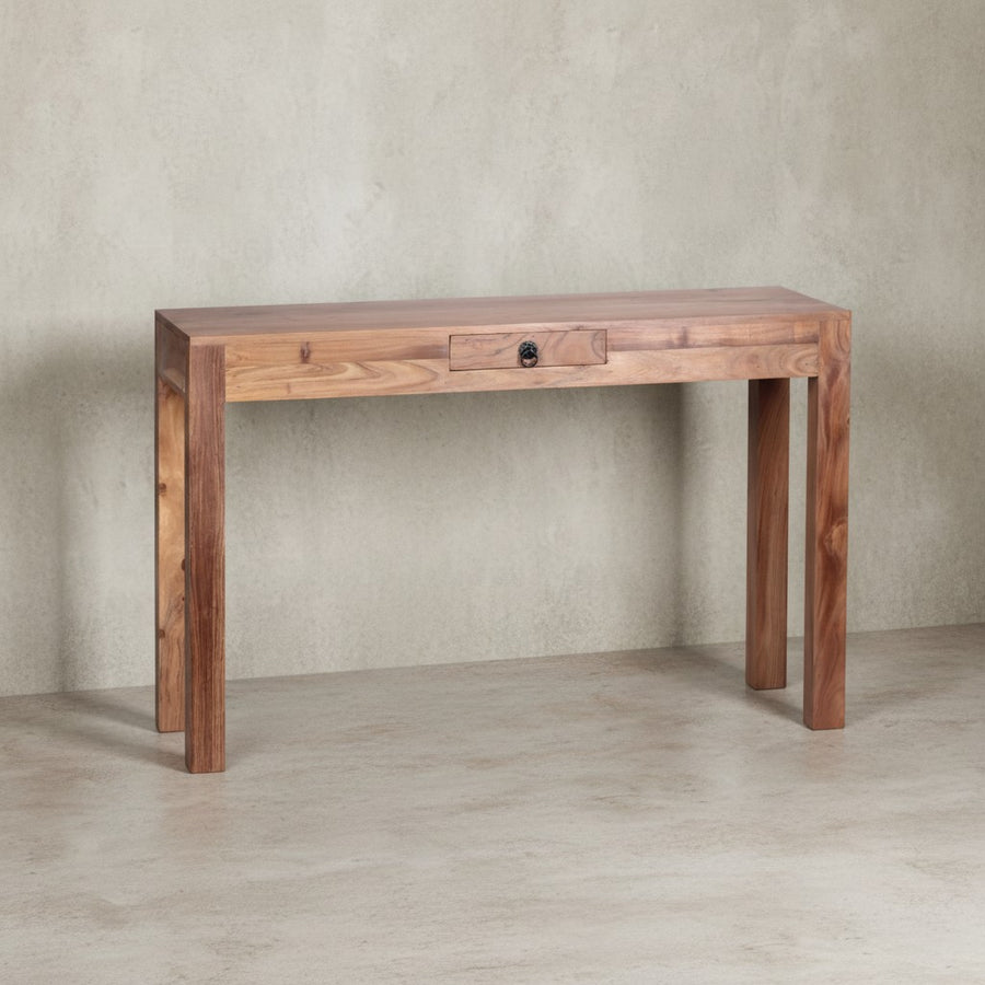 Konsolentisch "NAKO"_ Landhausstil_ Schublade_ Akazienholz_ 40 cm Tiefe_ vielseitig einsetzbar - KADIMA DESIGN_Farbe_ Beige_ Größe_ 120x40x70 cm_