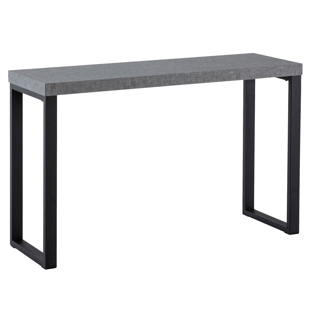 Konsolentisch – Betonoptik/Schwarz, 120x40x76 cm, mit Metallbeinen, schmal