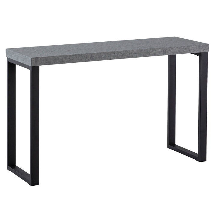 Konsolentisch – Betonoptik/Schwarz, 120x40x76 cm, mit Metallbeinen, schmal