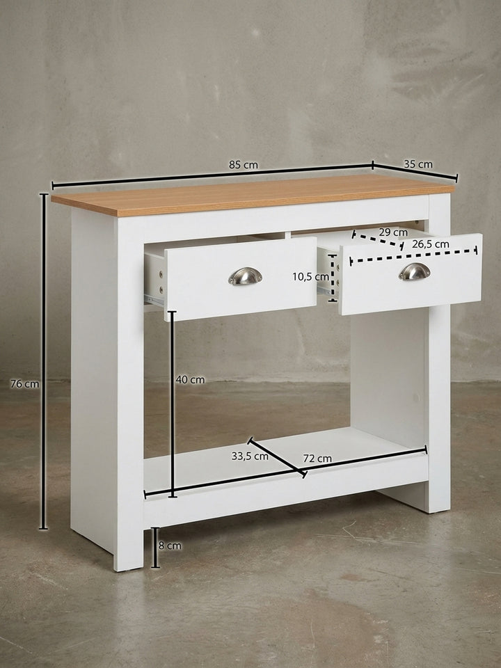 Konsolentische Eiche Massivholz Design Möbel_