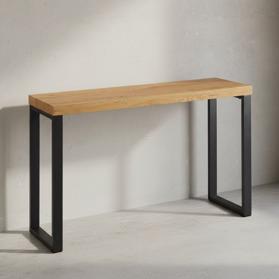 Konsolentisch in modernem Design_ Eiche-Optik_ Große Ablagefläche - KADIMA DESIGN_Größe_ 120x39x76 cm_