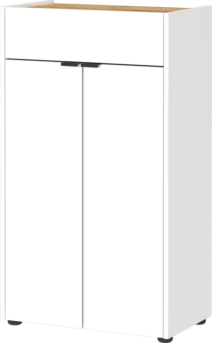 Kratzfeste Kommode in Navarra-Eiche mit Schublade - AVIS Serie von Kadima Design_Farbe_ Weiß-Beige_ Größe_ 60x34x98 cm_#sku_BARK4499_242#