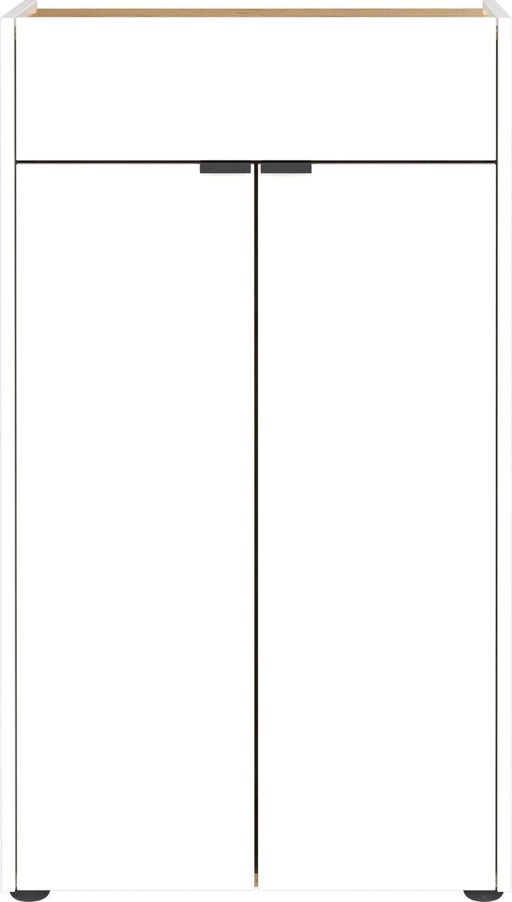 Kratzfeste Kommode in Navarra-Eiche mit Schublade - AVIS Serie von Kadima Design_Farbe_ Weiß-Beige_ Größe_ 60x34x98 cm_#sku_BARK4499_242#