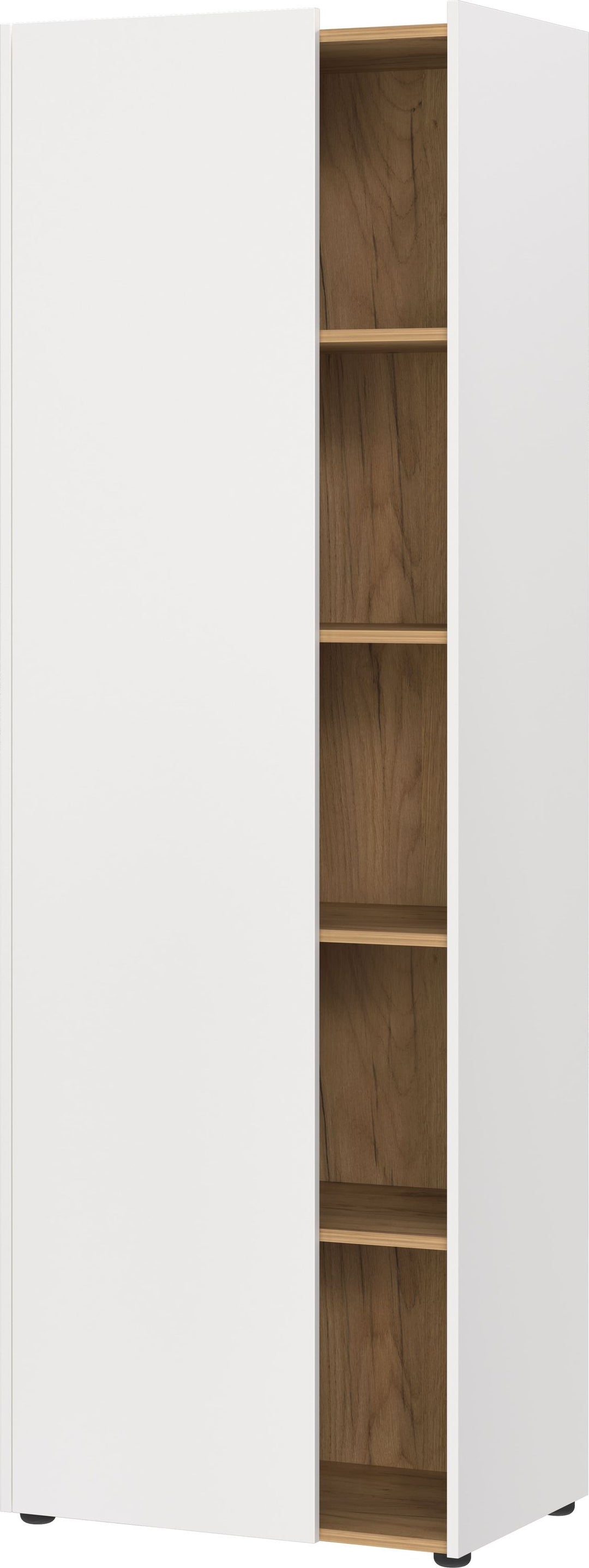 Kratzfester Aktenschrank_ Beidseitig Montierbar_  62x42x188_ Weiß-Beige_ Made in Germany - SAGE-Serie von Kadima Kollektion_Größe_ 62x42x188 cm_#sku_BARK6002_633#