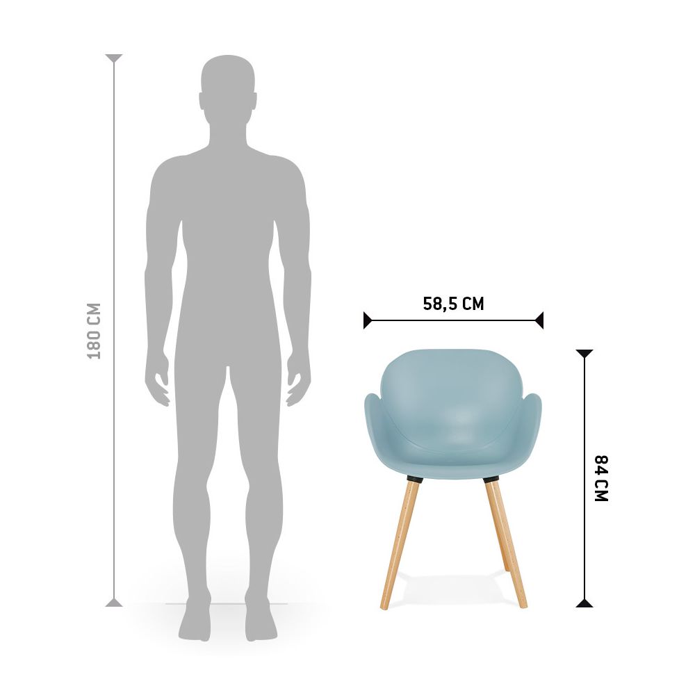 Küchenstuhl Blau mit 45 cm Sitzhöhe für optimalen Komfort von Kadima Design_