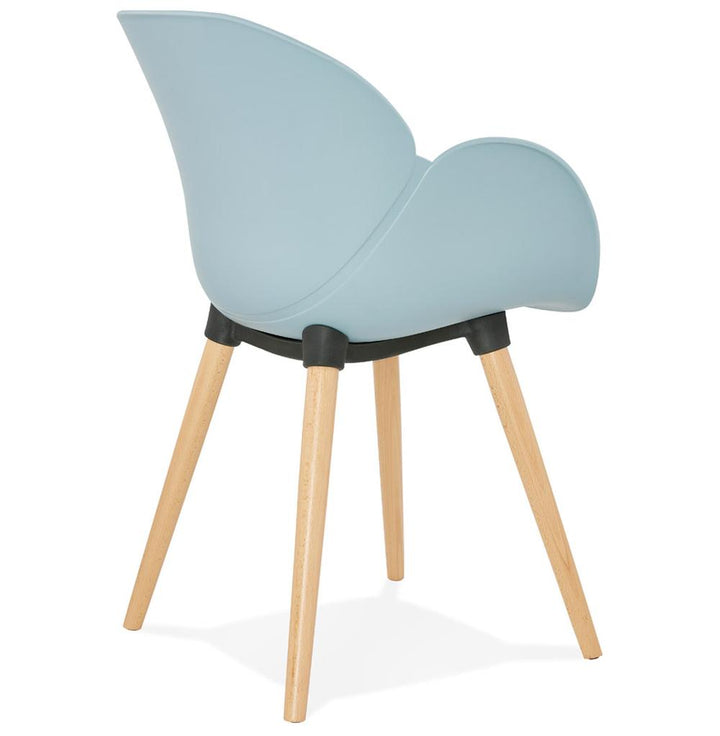 Designer Besucherstuhl in Blau mit 40 cm Rückenlehne von Kadima Design_