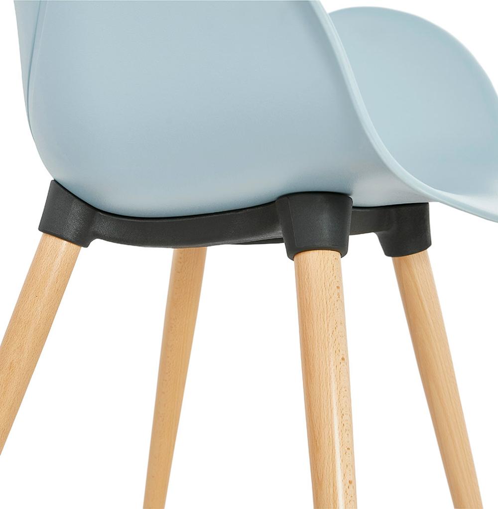 Esszimmerstuhl in Blau mit Buchenholzbeinen und ergonomischer Form von Kadima Design_