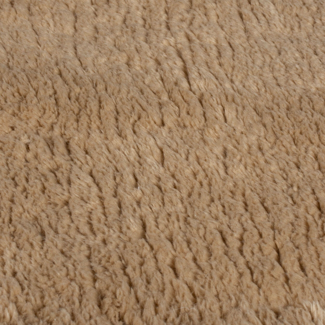 Hochflor Teppich waschbar Unifarben - Schlafzimmer_Mokka_Rechteckig_