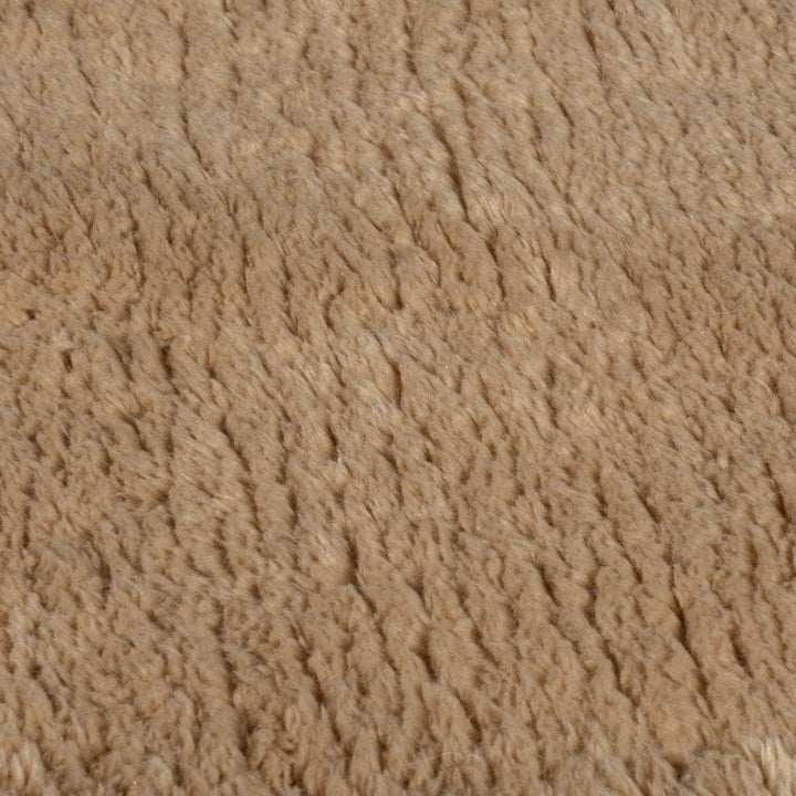 Hochflor Teppich waschbar Unifarben - Schlafzimmer_Mokka_Rechteckig_