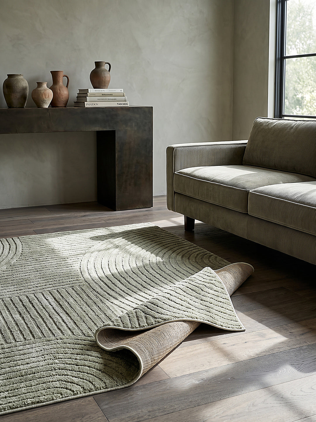 Teppich Grün rechteckig Editorial Styling_